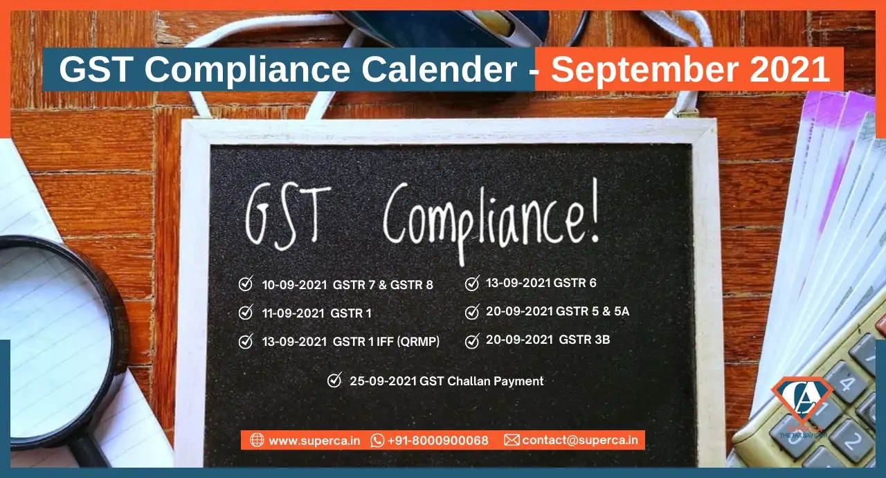 GST Compliance Calendar - September 2021