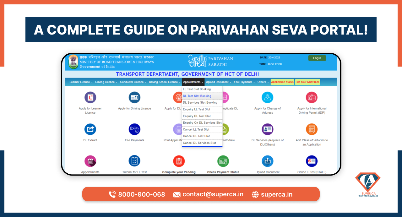 A Complete Guide on Parivahan Seva Portal! Online Services, Portal Login, Vehicle Details