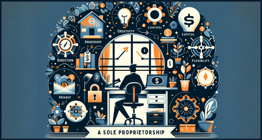 What are five advantages of sole proprietorship?