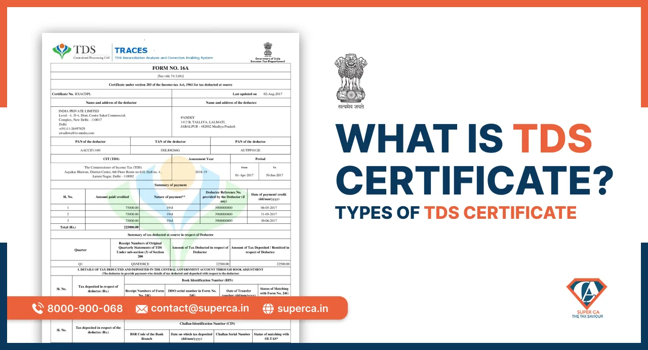 What is a TDS Certificate?  Types of TDS Certificate